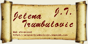 Jelena Trumbulović vizit kartica